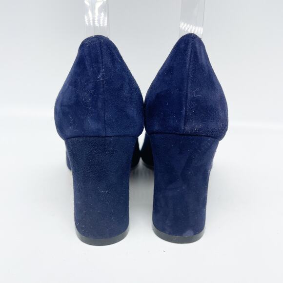 Stuart Weitzman Women's Curveblock 85 Pump Nice Blue Size 5 B - Picture 4 of 15
